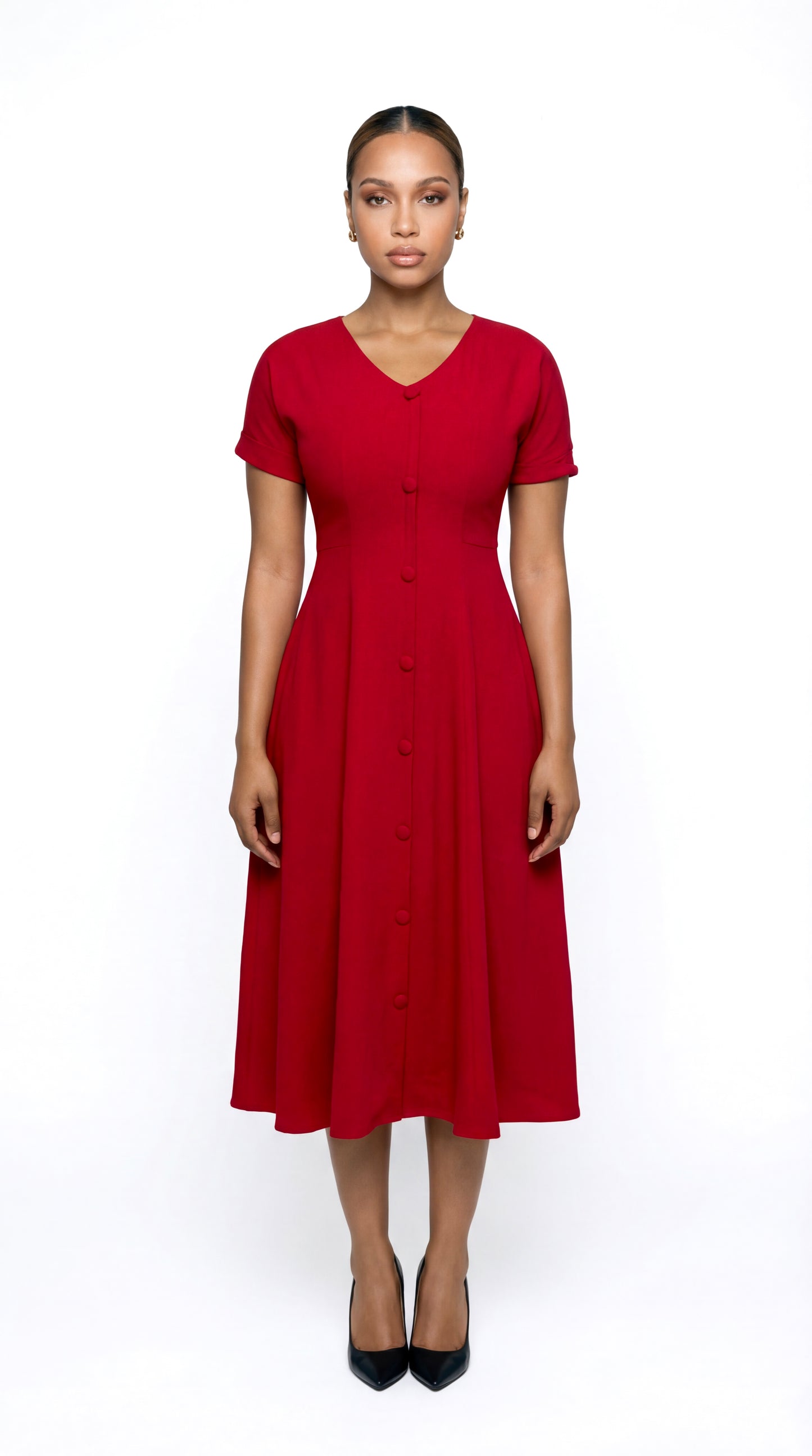 Burgundy 'Ziora' Dress