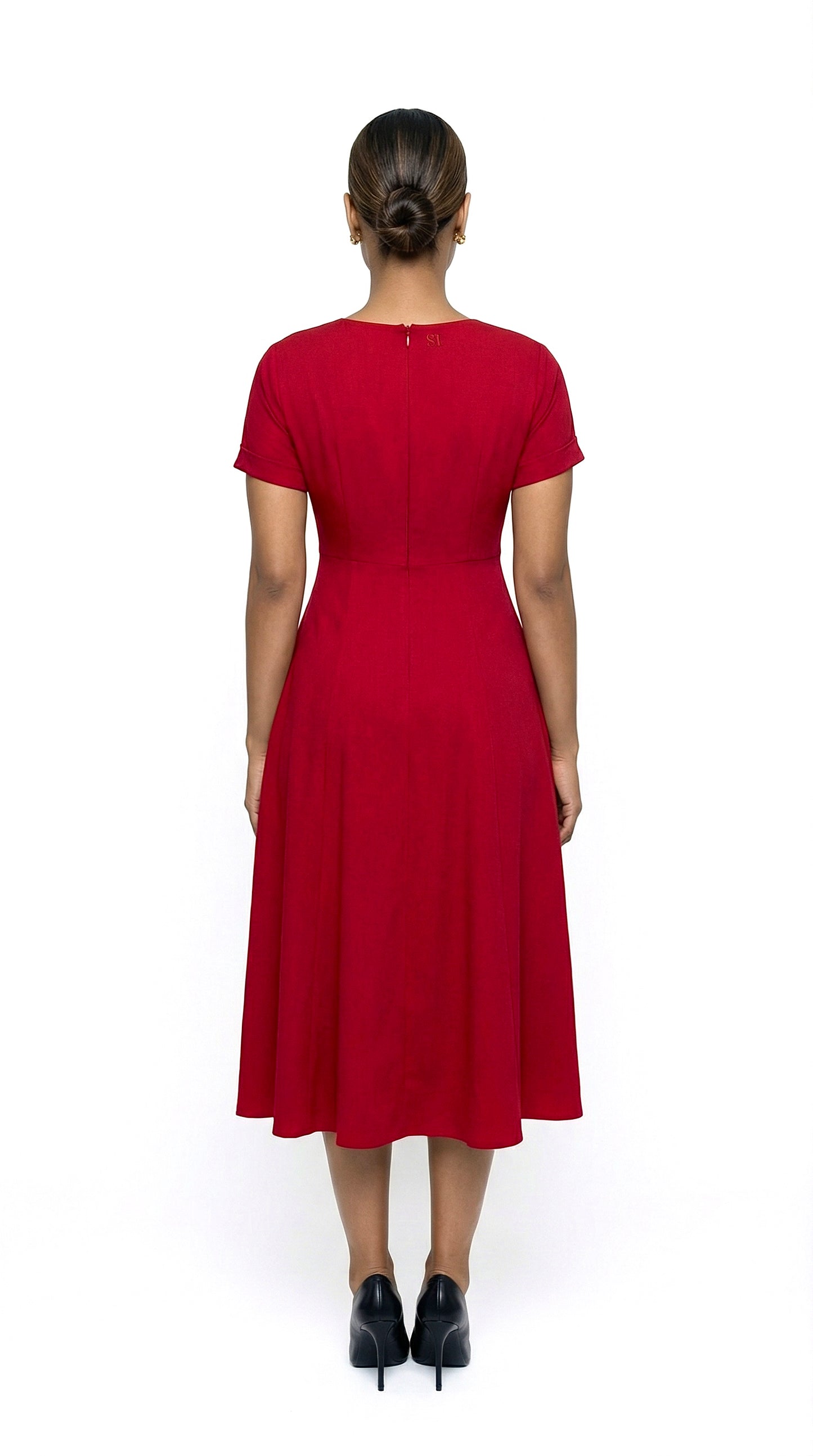 Burgundy 'Ziora' Dress