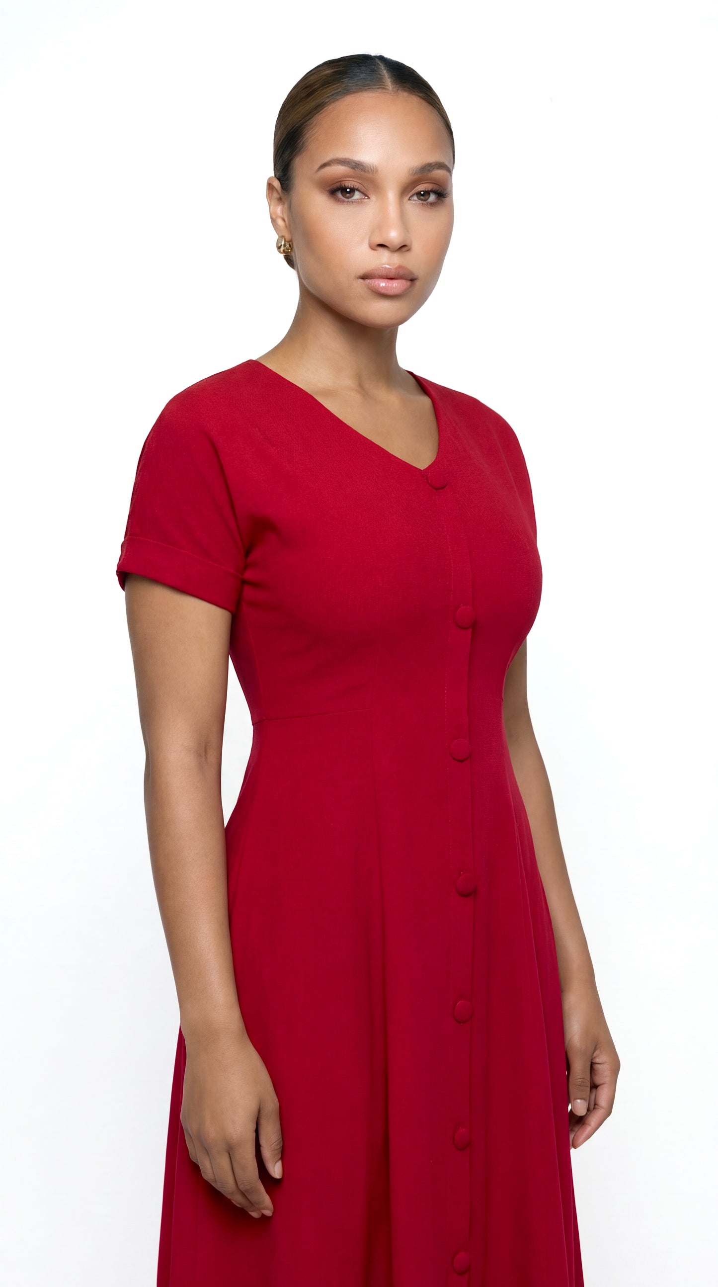 Burgundy 'Ziora' Dress